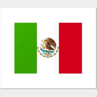 Mexico coat of arms flag Posters and Art